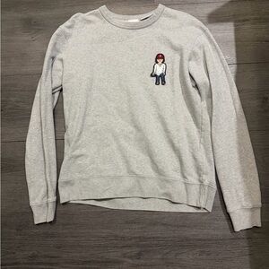 Zara Gray Sweatshirt with Playful Embroidery